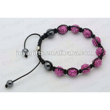 Bracelet shamballa en perles bois